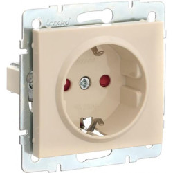 Розетка Lezard Rain (703-0388-124B) із захисними шторками дітей із з/к ПБТ (кремова)