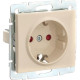 Розетка Lezard Rain (703-0388-124B) із захисними шторками дітей із з/к ПБТ (кремова)