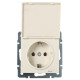 Розетка Lezard Rain (703-0388-123B) з кришкою із з/к ПБТ (кремова)