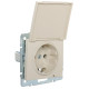 Розетка Lezard Rain (703-0388-123B) з кришкою із з/к ПБТ (кремова)