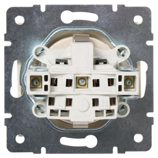 Розетка Lezard Rain (703-0388-123B) з кришкою із з/к ПБТ (кремова)