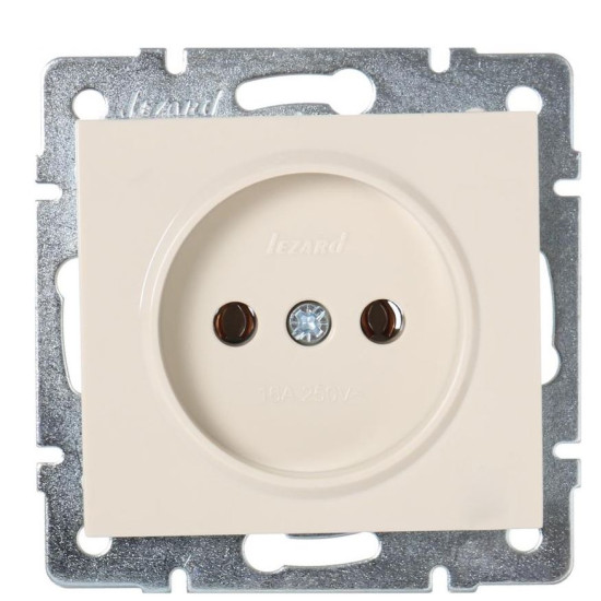 Розетка Lezard Rain (703-0388-121B) ПБТ (кремова)
