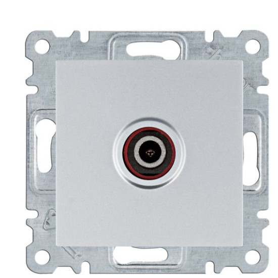 ТВ розетка Hager WL3212 Lumina (срібляста)