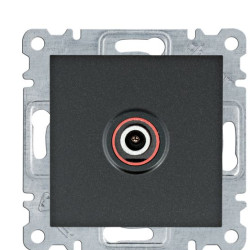 ТВ розетка Hager WL3213 Lumina (чорна)