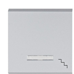 Клавіша Hager WL6132 Lumina із символом «Ступені» з лінзою (срібляста)