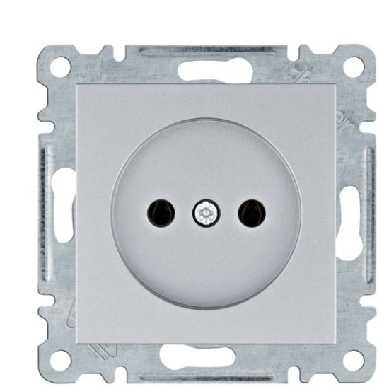 Розетка Hager WL1012 Lumina 16А/230В без з/к (срібляста)