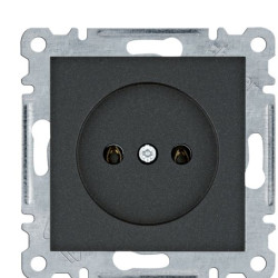 Розетка Hager WL1013 Lumina 16А/230В без з/к (чорна)