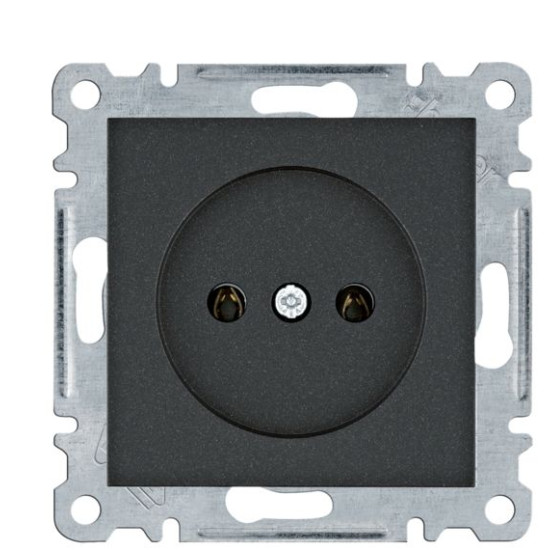 Розетка Hager WL1013 Lumina 16А/230В без з/к (чорна)