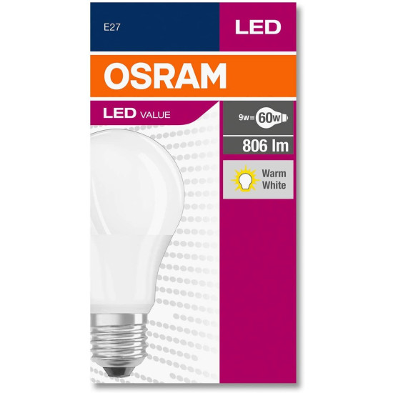 Світлодіодна лампа Osram 4052899326842 VALUE A60 9Вт 806Лм 2700К E27