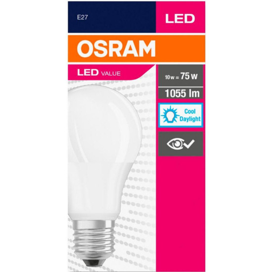 Світлодіодна лампа Osram 4052899971035 VALUE A75 10Вт 1055Лм 6500К E27