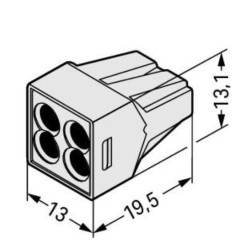 Клема Wago 773-494 на 4 проводи EExe