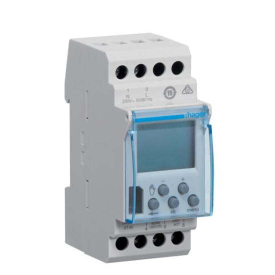 Одноканальний тижневий таймер Hager EGN103 (з Bluetooth)