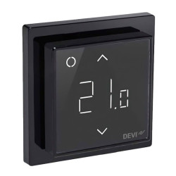 Терморегулятор Devi Smart (+5+45С) Wi-Fi 85х85мм 16A чорний (140F1143)