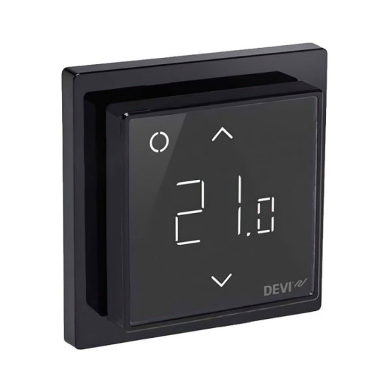 Терморегулятор Devi Smart (+5+45С) Wi-Fi 85х85мм 16A чорний (140F1143)