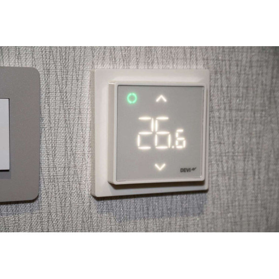 Терморегулятор Devi Smart (+5+45С) Wi-Fi 85х85мм 16A слонова кістка (140F1142)