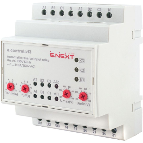 Секційне реле автоматичного введення резерву E.Next e.control.v13 (p0690023)