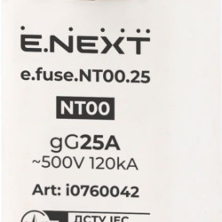 Плавкий запобіжник E.Next e.fuse.NT00.25 габарит 00 25А (i0760042)