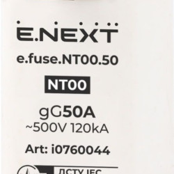 Плавкий запобіжник E.Next e.fuse.NT00.50 габарит 00 50А (i0760044)