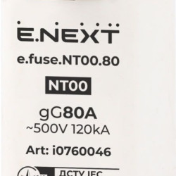 Плавкий запобіжник E.Next e.fuse.NT00.80 габарит 00 80А (i0760046)
