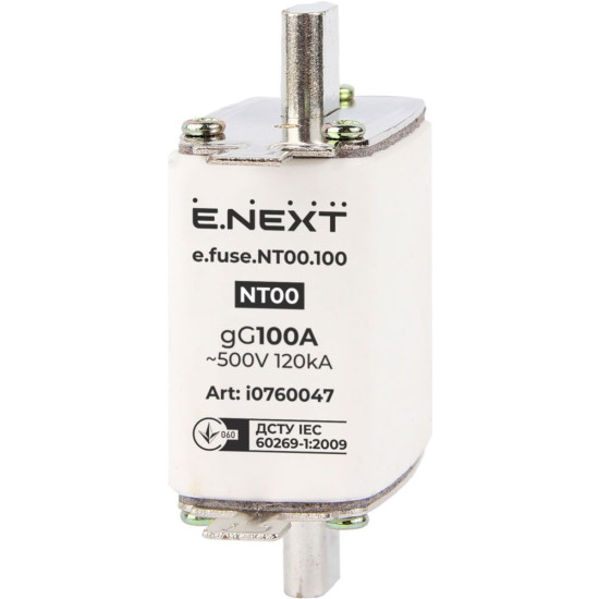 Плавкий запобіжник E.Next e.fuse.NT00.100 габарит 00100А (i0760047)