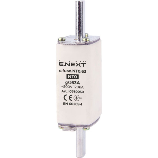 Плавкий запобіжник E.Next e.fuse.NT0.63 габарит 0 63А (i0760050)