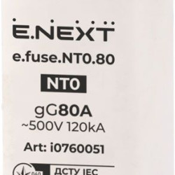 Плавкий запобіжник E.Next e.fuse.NT0.80 габарит 0 80А (i0760051)