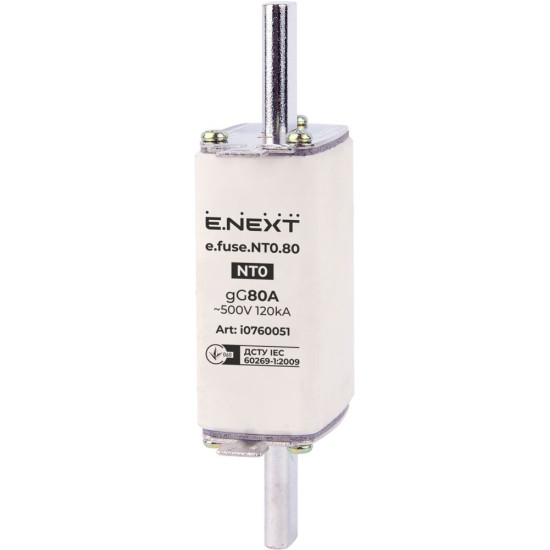 Плавкий запобіжник E.Next e.fuse.NT0.80 габарит 0 80А (i0760051)