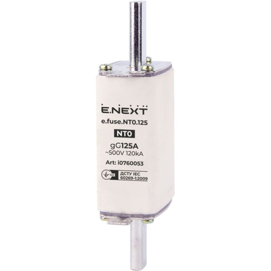 Плавкий запобіжник E.Next e.fuse.NT0.125 габарит 0 125А (i0760053)