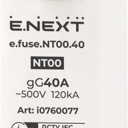 Плавкий запобіжник E.Next e.fuse.NT00.40 габарит 00 40А (i0760077)