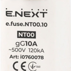 Плавкий запобіжник E.Next e.fuse.NT00.10 габарит 00 10А (i0760078)