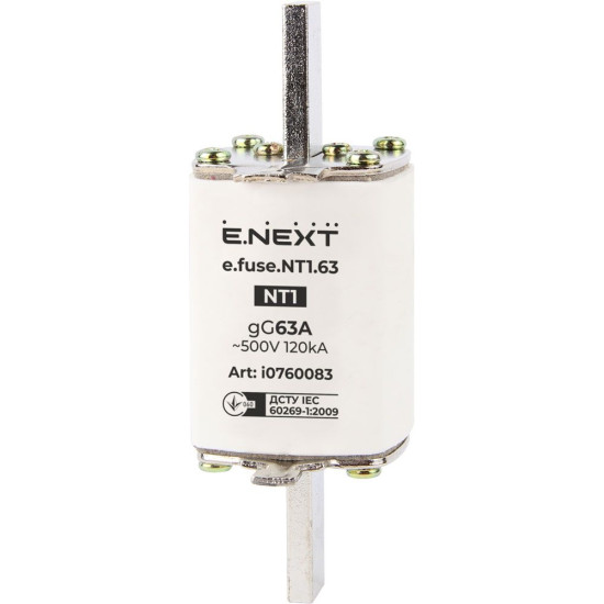 Плавкий запобіжник E.Next e.fuse.NT1.63 габарит 163А (i0760083)