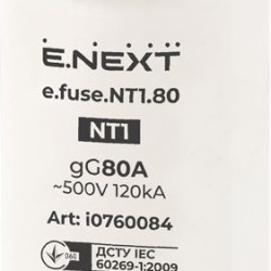 Плавкий запобіжник E.Next e.fuse.NT1.80 габарит 1 80А (i0760084)