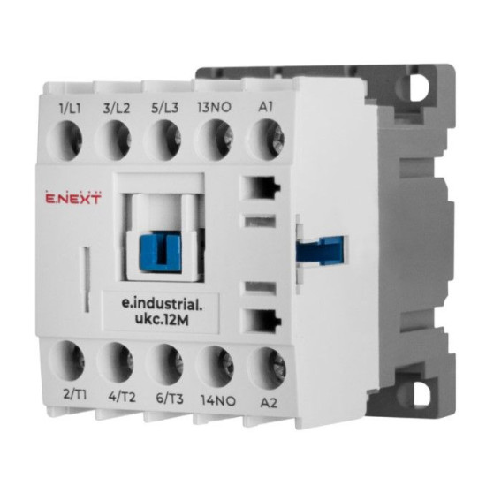 Малогабаритний контактор E.Next e.industrial.ukc.12M.220.NO 12А 220В NO (i.0090018)