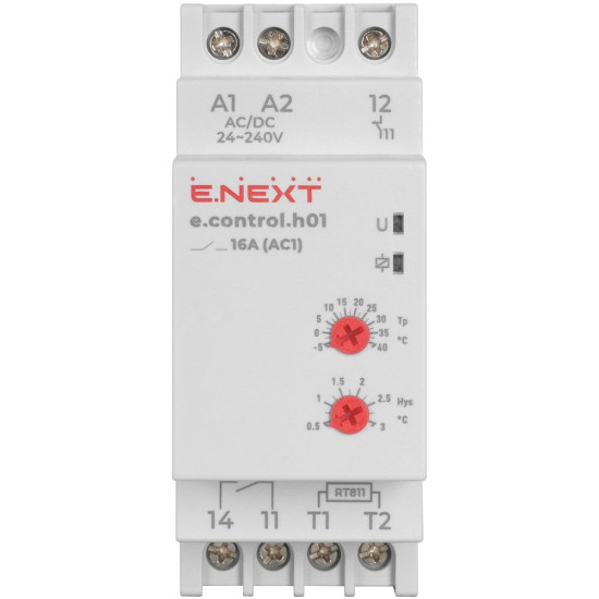 Реле контролю температури E.Next e.control.h01 16A АС/DC 24-240 -5+40°С (i0310016)