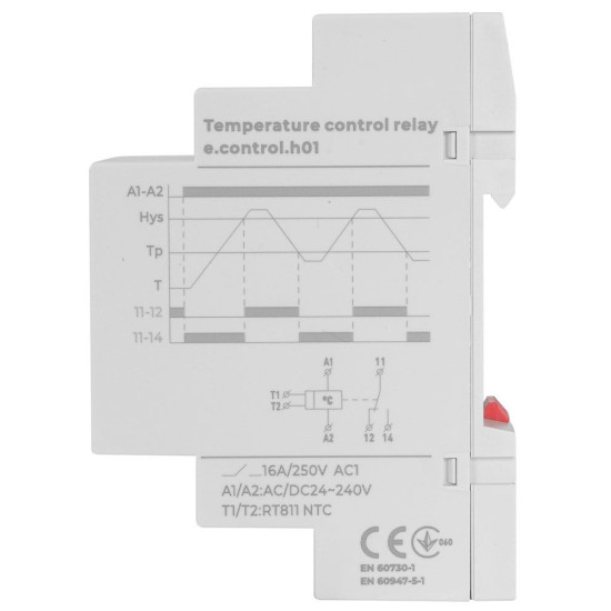 Реле контролю температури E.Next e.control.h01 16A АС/DC 24-240 -5+40°С (i0310016)