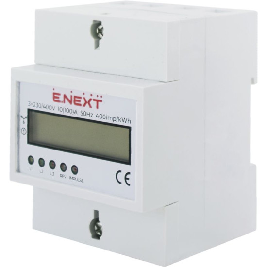 Трифазний електронний лічильник E.Next e.control.w05 5-100 А клас 1.0 (i0310032)