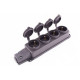 Каучукова чотиримісна колодка E.Next e.socket.rubber.029.4.16 16А із заземленням та захисною кришкою (s9100039)