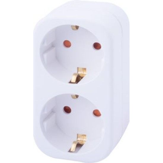 Двомісний розгалужувач E.Next e.socket.002.16.3 2P+PE 16А із заземленням (s9100054)