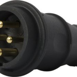 Чотирьохполюсна каучукова переносна силова вилка E.Next e.plug.rubber.060.16 16А (s9100035)
