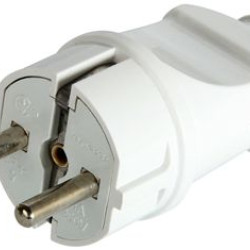 Пряма вилка E.Next e.plug.straight.003.16 16А із заземленням біла (s9100002)