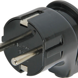 кутова вилка E.Next e.plug.angle.008.16 16А із заземленням чорна (s9100005)