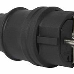 Каучукова пряма вилка E.Next e.plug.rubber.028.16 із заземленням 16А (s9100023)