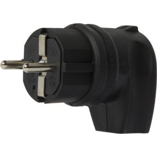 Каучукова кутова вилка E.Next e.plug.rubber.angle.027.16 із заземленням 16А (s9100030)