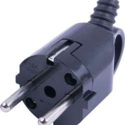 Кутова вилка E.Next e.plug.angle.006.16 16А із заземленням чорна (s9100047)