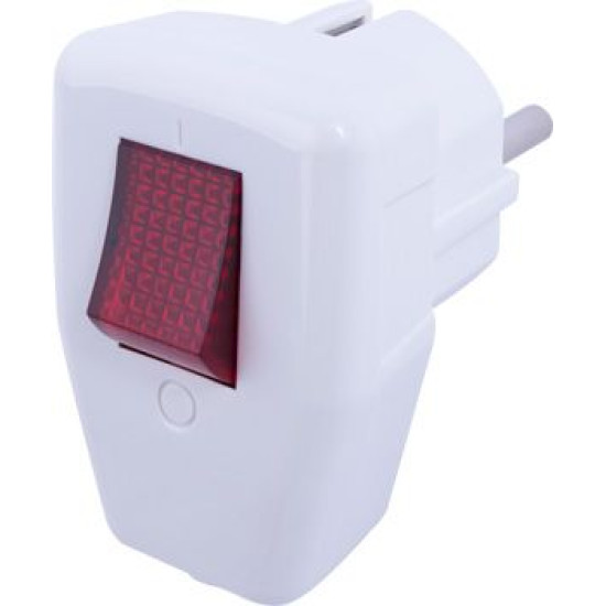 Кутова вилка E.Next e.plug.angle.009.16 16А із заземленням біла (s9100048)