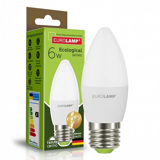 LED лампа Eurolamp ЕКО "P" CL 6Вт E27 4000K LED-CL-06274(P)