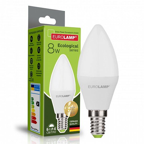 LED лампа Eurolamp ЕКО "P" CL 8Вт E14 4000K LED-CL-08144(P)