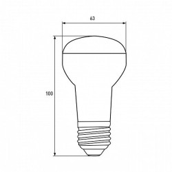 LED лампа Eurolamp ЕКО "P" R63 9Вт E27 4000K LED-R63-09274(P)
