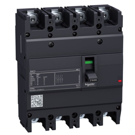 Автоматичний вимикач Schneider Electric EZC250N4160 EZC250N 4P3T 25кА 160А