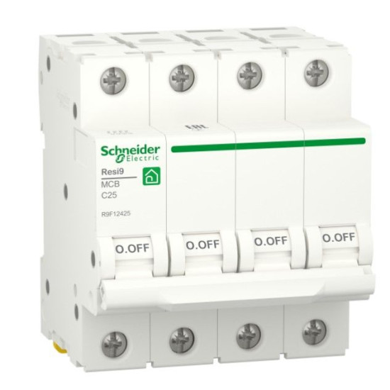 Автоматичний вимикач Schneider Electric R9F12425 RESI9 6кА 4P 25A C